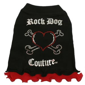 Rock Dog Couture heart & cross bones tee