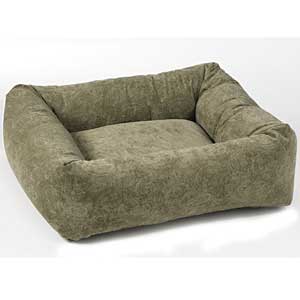 taupe paisley dog bed 