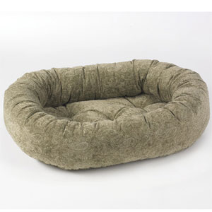 donut bed: teacup, small, medium, large & xl dog bed with microvelvet paisley fabric 