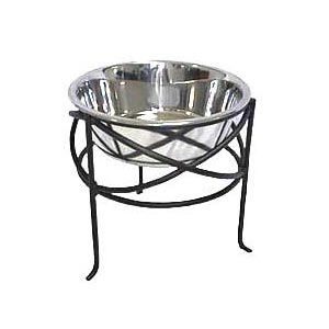 single elevated dog bowl