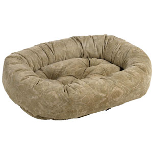 donut bed: dog bed with elegant decorator microvelvet fabric for  teacup, small, medium, large & xl dog bed