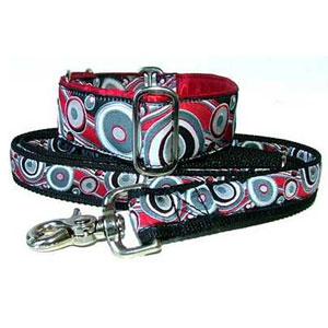 designer big dog collar with matching leads