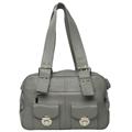 Charlie Dog Carrier - Grey Leather