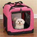 Collapsible Soft Dog Crate: Small Pink
